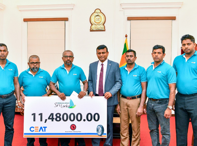 CEAT Kelani Branch Inter-Company Employees’ Union Makes Donation to the ‘Rebuilding Sri Lanka’ Fund